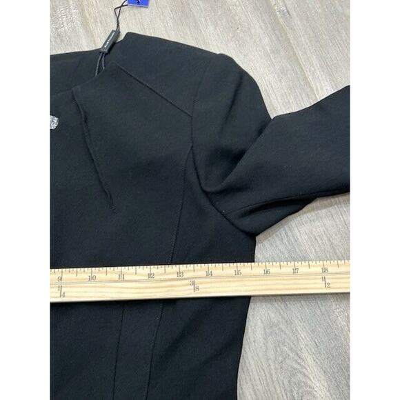 NWT Elie Tahari Womens Zip Front Blazer Jacket Long Sleeve Career Black Size 0 - Picture 8 of 10